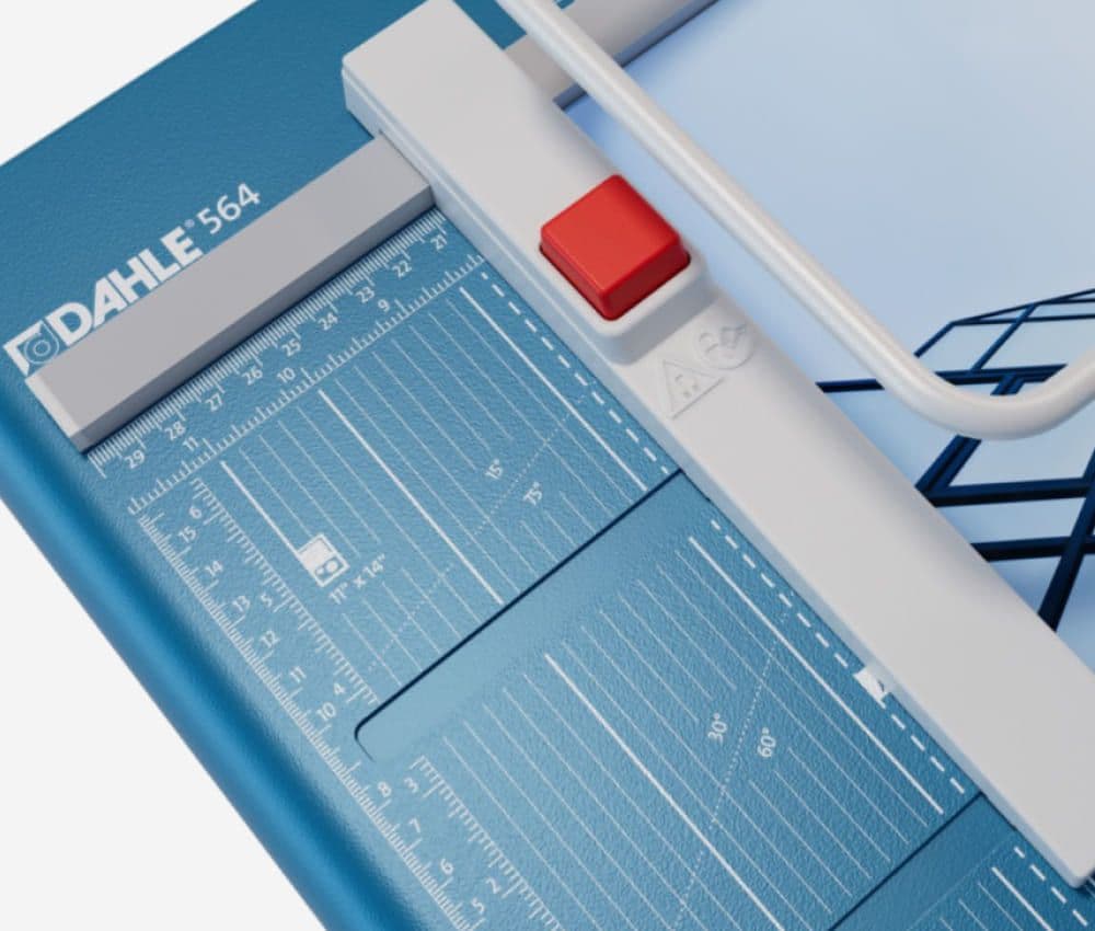 Tracé des formats DIN de la cisaille 564 DAHLE