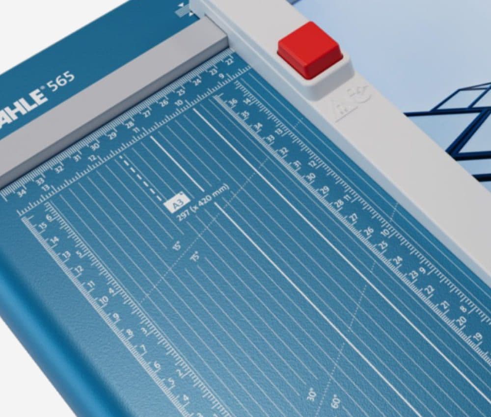 Tracé des formats DIN de la cisaille 565 DAHLE