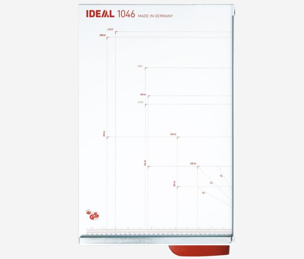 Tracé des formats DIN de la cisaille 1046 IDEAL