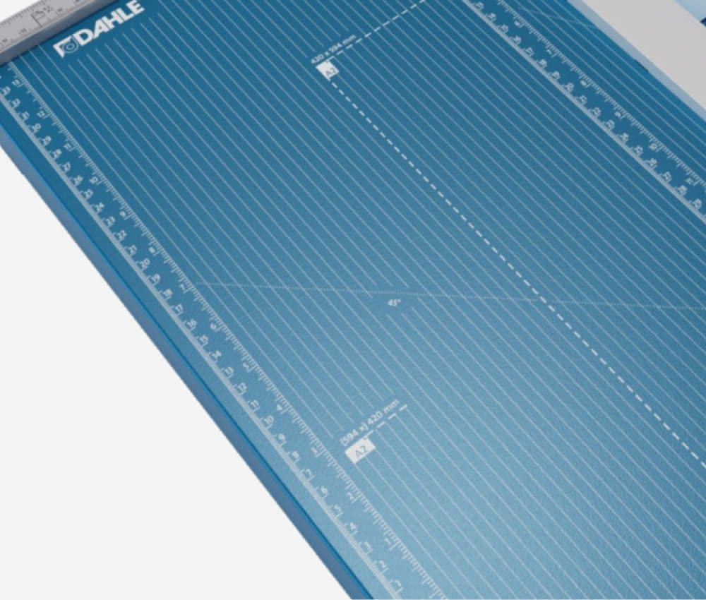 Tracé des formats DIN de la cisaille 519 DAHLE
